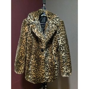 Faux Fur Coat | Leopard print